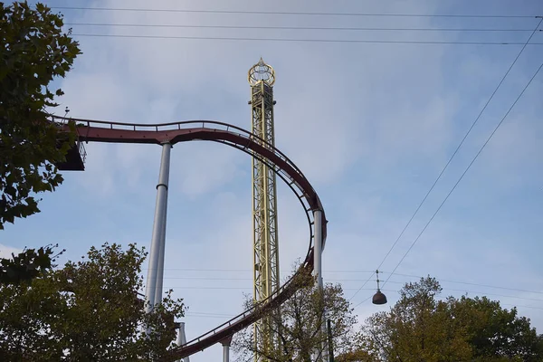 Copenhagen Denmark October 2018 View Rutschebanen Roller Coaster Vertigo Attraction — Stock Photo, Image