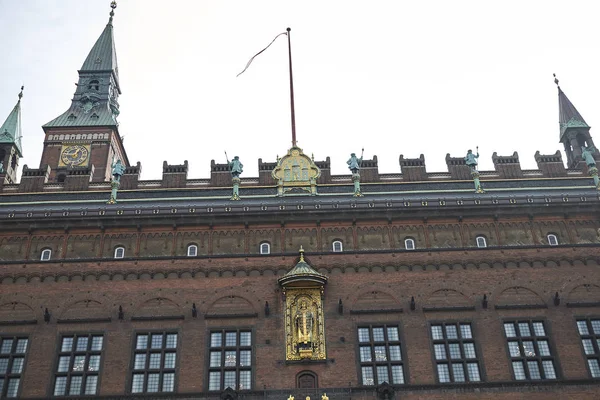 Kopenhagen Dänemark Oktober 2018 Blick Auf Das Kopenhagener Rathaus Salonrelief — Stockfoto