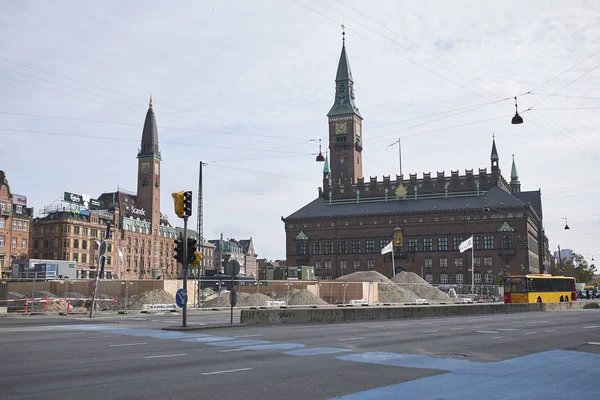 Kopenhagen Dänemark Oktober 2018 Blick Auf Das Kopenhagener Rathaus Und — Stockfoto