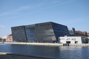 Kopenhag, Danimarka - 10 Ekim 2018 : Kraliyet Kütüphanesi görünümü