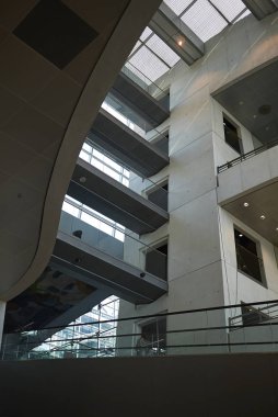 Kopenhag, Danimarka - 10 Ekim 2018 : Kraliyet Kütüphanesi iç görünümü