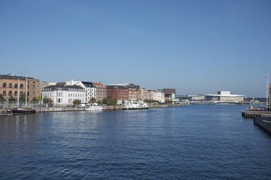 Kopenhag, Danimarka - 10 Ekim 2018: Christianshavn'ın Görünümü