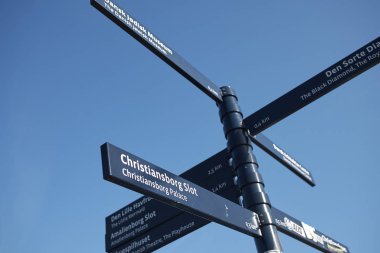 Kopenhag, Danimarka - 10 Ekim 2018: Kopenhag'da turistik yönler