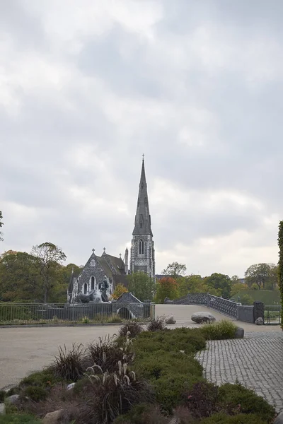 Копенгаген Данія Жовтня 2018 Вид Церкви Святого Альбана — стокове фото