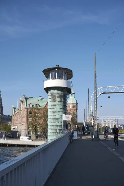 Kopenhag, Danimarka - 09 Ekim 2018 : Knippel köprüsünün görünümü