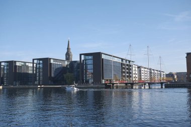 Kopenhag, Danimarka - 10 Ekim 2018: Nordea binalarının görünümü