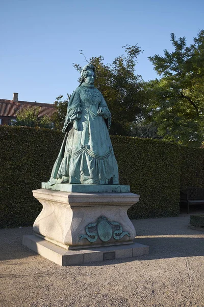 Kopenhagen Denemarken Oktober 2018 Standbeeld Van Koningin Caroline Amalie Van — Stockfoto