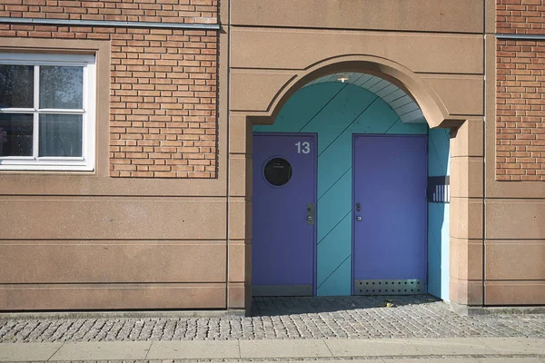 Копенгаген Дания Октября 2018 Года Вид Красочную Дверь Копенгагене — стоковое фото