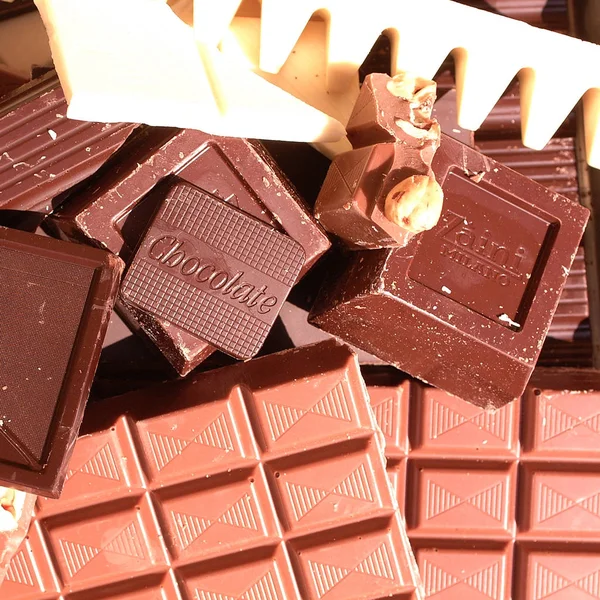 Разнообразные Кубики Шоколада — стоковое фото