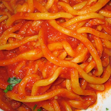 Domates soslu makarna.