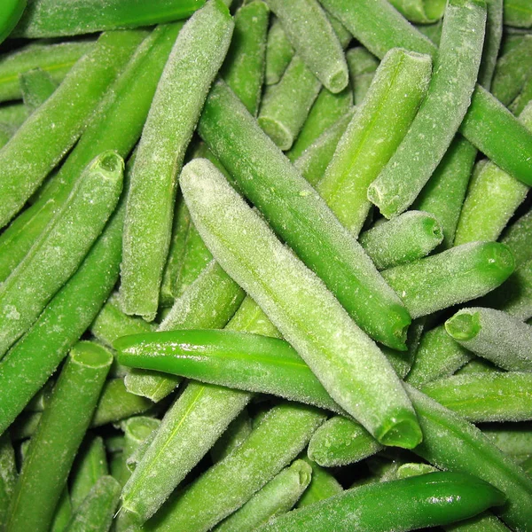 Frozen French beans close up — Stock Photo, Image