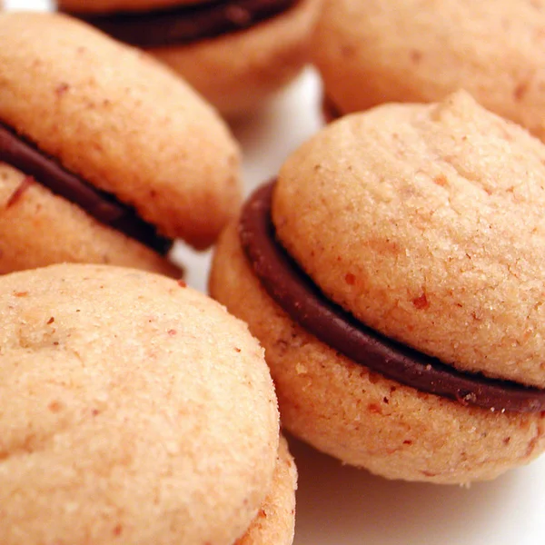 Italian Chocolate Nuts Biscuits Called Baci Dama — Stock Photo, Image