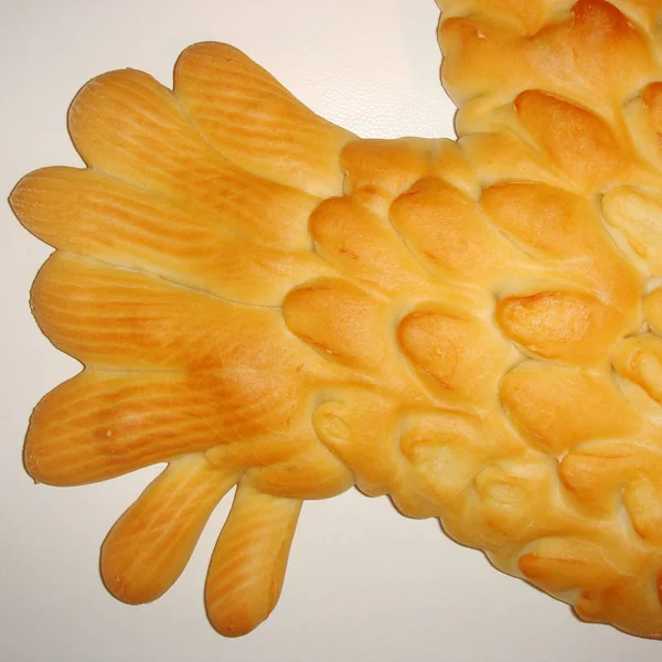 Vogel Vormige Brood Brood Close — Stockfoto