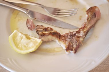 Milano, İtalya - 20 Temmuz 2017 : Domuz bifteği