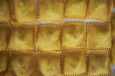 Çiğ Ravioli makarna pişmeye hazır