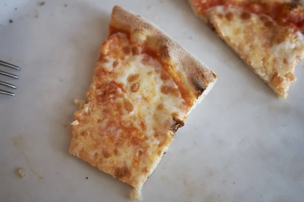 Pizza Margarita Com Tomate Queijo Mussarela — Fotografia de Stock