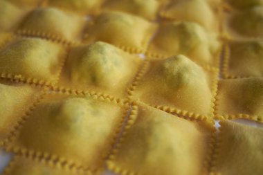 Çiğ Ravioli makarna pişmeye hazır