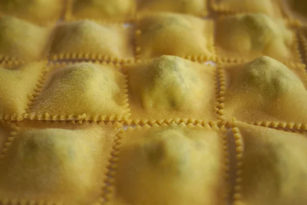 Pasta Cruda Ravioli Pronta Essere Cotta — Foto Stock