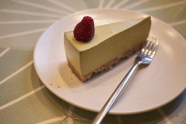 Milano, İtalya - 17 Aralık 2017 : Macha peynirli kek