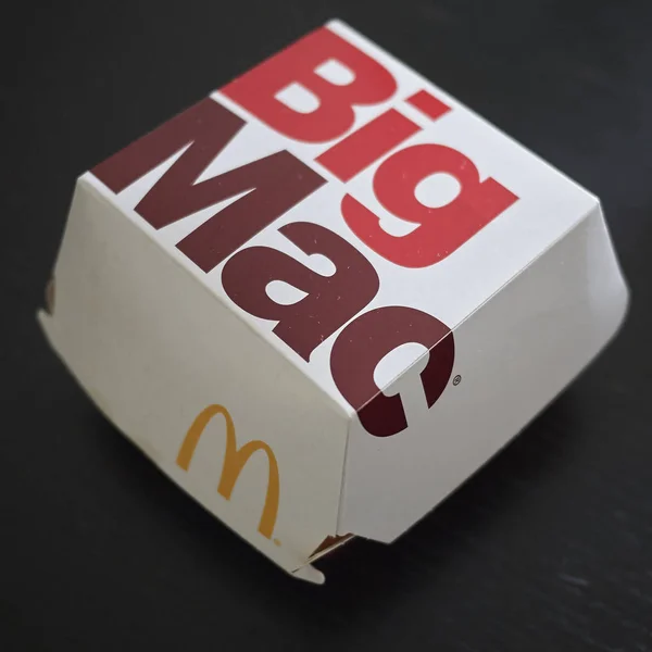 Milão Itália Novembro 2017 Donald Big Mac Box — Fotografia de Stock