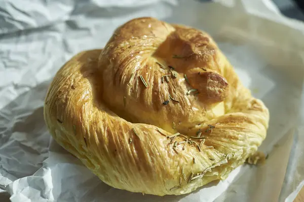 Pastelaria Salgada Com Alecrim Como Lanche — Fotografia de Stock