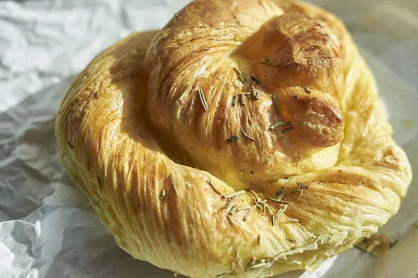 Salted Pastry Rosemary Snack — Stock Photo, Image