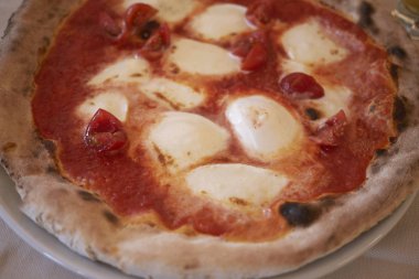 Buffalo mozzarella peynirli pizza