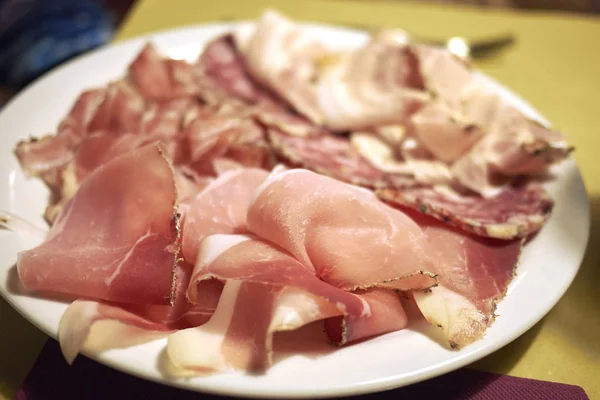 Assorted Cold Cuts Close — Stock Photo, Image