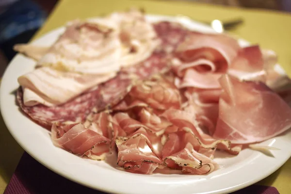 Assorted Cold Cuts Close — Stock Photo, Image