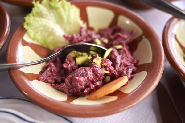 Mutabal Shawandar Servido Para Almuerzo —  Fotos de Stock