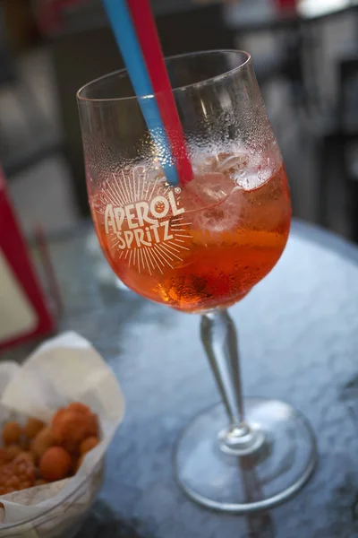 Νάπολη Ιταλία Ιουλίου 2018 Spritz Κοκτέιλ — Φωτογραφία Αρχείου