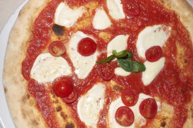 Pizza buffalo Mozzarella peyniri ile