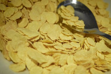 Mısır gevreği kahvaltı için kapatın