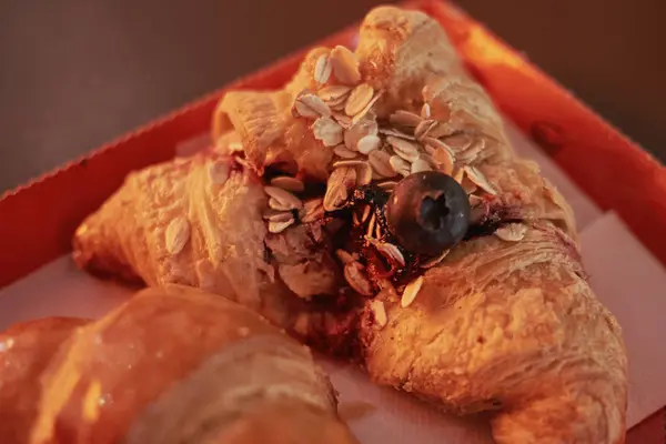 Máslo Croissanty Snídani — Stock fotografie