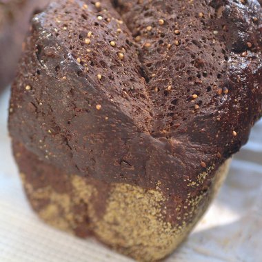 Kahverengi Ekmek somun yakın               