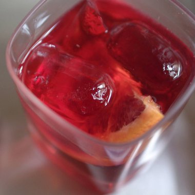 portakal dilimi ile campari kokteyl