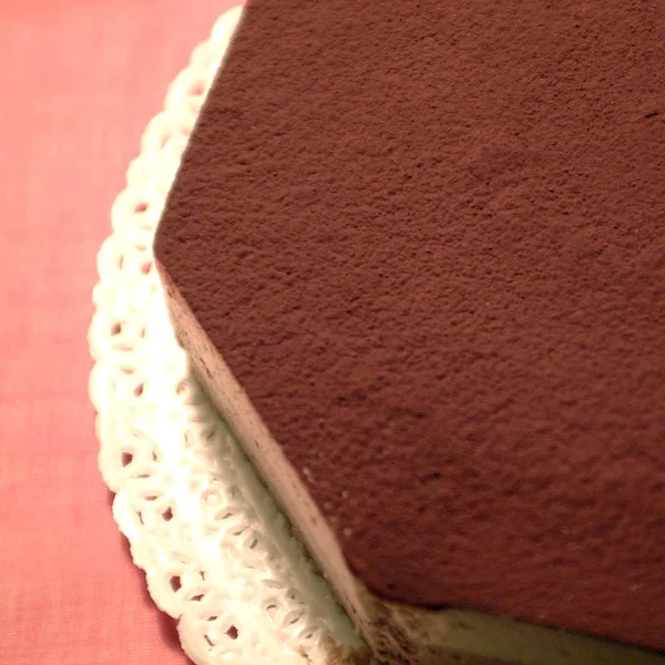 Multi layers Tiramisu cake close up