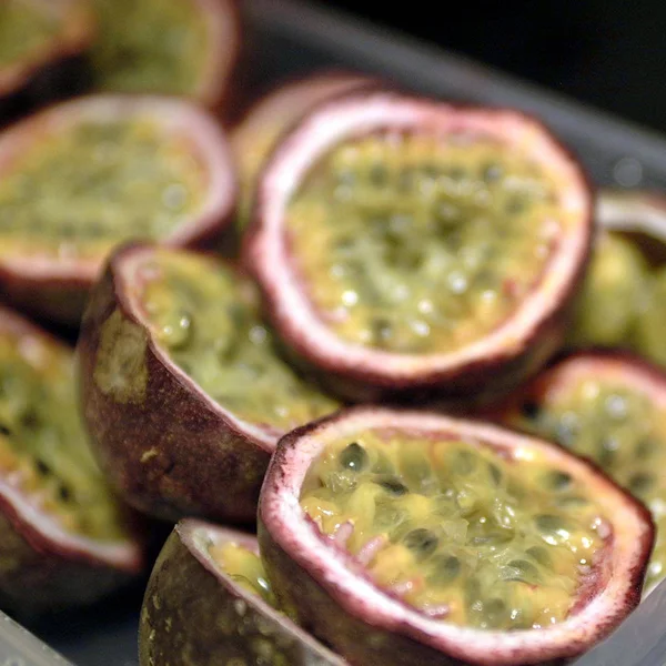 Half Passion Fruit Close — Stock Photo, Image