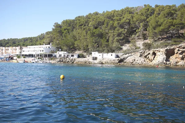 Ibiza Balear Adaları Spanya Ağustos 2015 Cala Salada Nın Görünümü — Stok fotoğraf