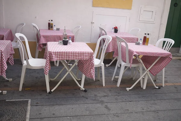 イビサ バレアレス諸島 スペイン 2015 アイビッサのレストランテーブル — ストック写真