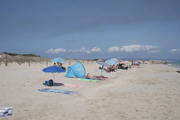 Pohled na Playa Levante, Formentera — Stock fotografie