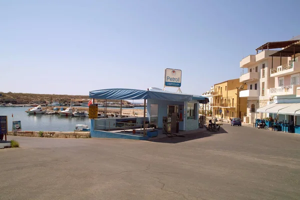 Lampedusa Italy July 2008 Gas Station Lampedusa Harbor — Stock Photo, Image