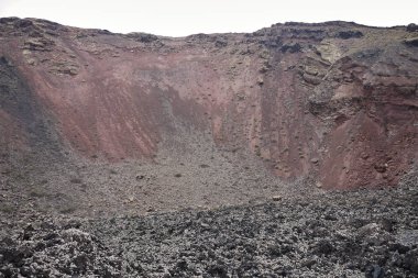Lanzarote, İspanya - 24 Ağustos 2015 : Timanfaya milli parkı