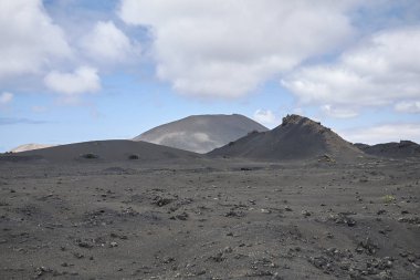 Lanzarote, İspanya - 24 Ağustos 2015 : Timanfaya milli parkı