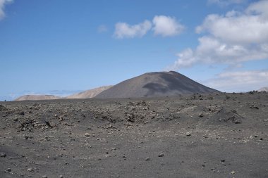 Lanzarote, İspanya - 24 Ağustos 2015 : Timanfaya milli parkı