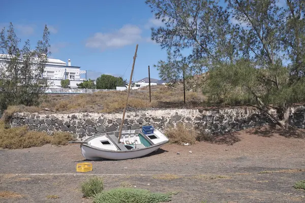 Lanzarote Spanje Augustus 2015 Boot Puerto Del Carmen Lanzarote — Stockfoto