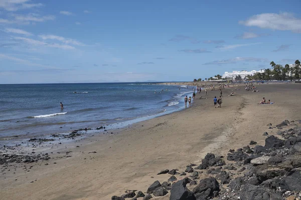 Lanzarote Spain August 2015 View Los Pocillos Beach Lanzarote — Stock Photo, Image