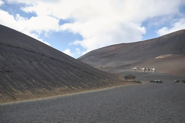 Lanzarote, Spagna - 24 agosto 2015: Parco nazionale di Timanfaya — Foto Stock