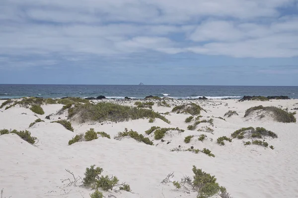 Vista de las arenas blancas de "Caleta de Mojón Blanco " —  Fotos de Stock