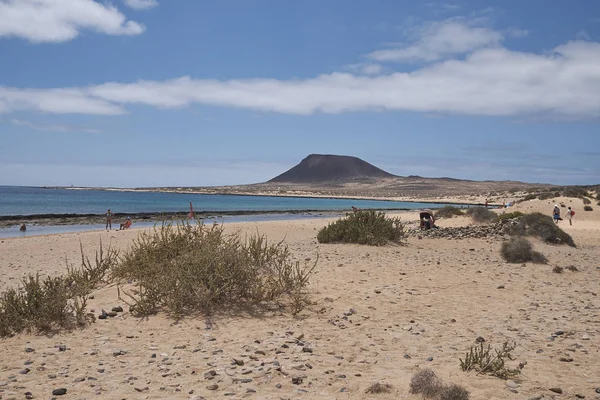 Lanzarote Hiszpania Sierpnia 2015 Widok Wyspę Graciosa — Zdjęcie stockowe